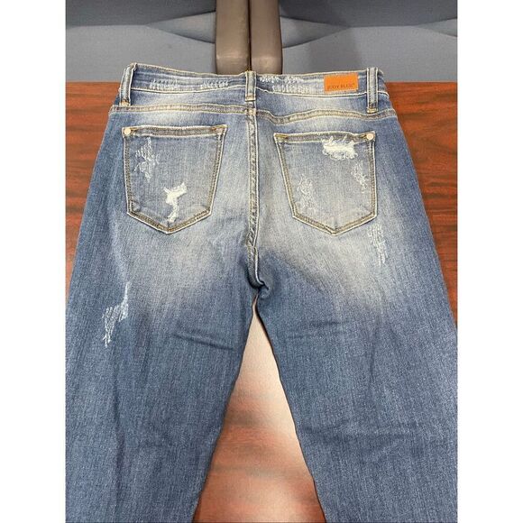 Judy Blue Skinny Fit Jeans with Leopard Print Patches Size 5/27 - Picture 4 of 9